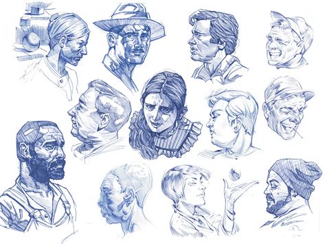 Albert Dorne, Ballpoint Pen Portrait, Line Sketches, Pen Portrait, Ink Drawing Techniques, Ballpoint Pen Art, Human Figure Sketches, Ballpoint Pen Drawing, Human Figures