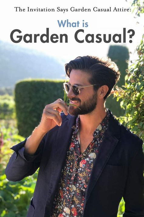 What Is Garden Casual for Men? The Invitation Says Garden Casual Attire Men’s Formal Garden Party Wedding, Men’s Wedding Casual, Men’s Semi Casual Wedding Attire, Rio De Janeiro, Men’s Outfit Garden Party, Summer Wedding Outfit Guest Men Casual, Men’s Garden Wedding Attire, Tropical Semi Formal Outfit Men, Mens Tropical Formal Wear