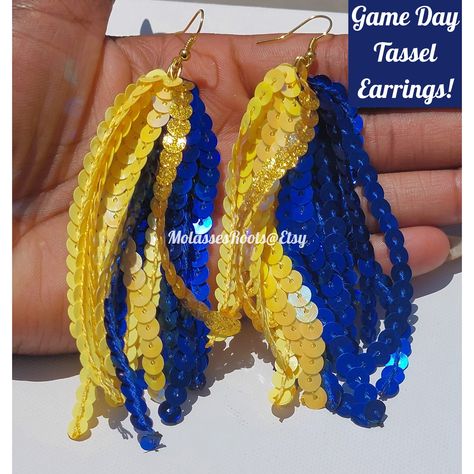 Beaded tassel earrings