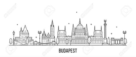 Budapest Tattoo, Budapest Skyline, Skyline Tattoo, City Buildings, Travel Scrapbook, Graphic Design Art, Hungary, Budapest, Blackwork