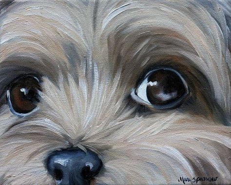 Yorkie Painting, Regard Animal, Puppy Obedience Training, Positive Dog Training, Basic Dog Training, 강아지 그림, Best Dog Training, Yorkshire Terrier Puppies, Painting People