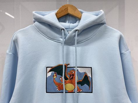 Help launch my new Charizard Hoodie with this Kickstarter campaign! Pokemon Graphic, Pokemon Sweatshirt, Light Blue Hoodie, Pokemon Charizard, Kickstarter Campaign, Embroidered Hoodie, Blue Hoodie, Graphic Hoodie, Graphic Hoodies