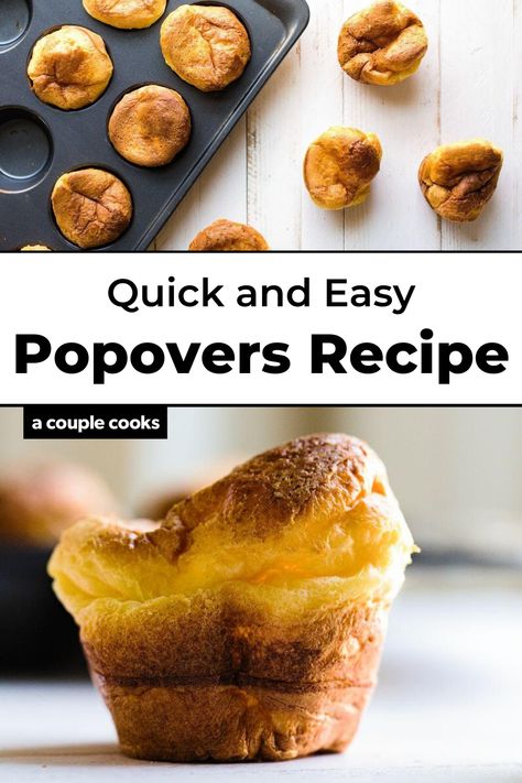 Fast Bread Recipe, Side Dishes Vegetarian, Popovers Recipes, Soup Sides, Fastest Bread Recipe, Popovers Recipe, Easy Popovers, Fast Bread, Popover Recipe