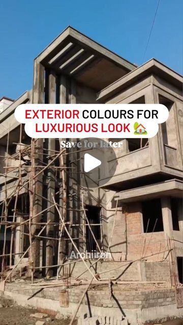 A R C H I I R O N🔹 on Instagram: "Exterior Colours For luxurious look of your dream home ( part-2)  🤩Discover the trendy paint colours for your home exterior like  ⭐SILVER THINKET(8398),  ⭐MARTIN SKY (7952),   ⭐SOFT WHISPER (9416),  ⭐FIRST FROST (8316).  The gracefulness of  ⭐GREY TINT (8535) &⭐ PURE IVORY (L124) to the attractiveness of ⭐MARVEL QUORY (8425), ⭐BRUNT MALT (8227), ⭐ANTIQUE BRASS (8581), ⭐PURE ESPRESSO N (K090) &⭐ BLACK LAND N (K294)  all colours are available in ⭐Asian Paints❄️🎨 🌌These colours are more than just a paint, transform your space into a haven of peace & luxury😍✨Follow us for more ideas 💡😇 @archiiron_architects  #home #exterior #ideas #paints #colours #peace #luxury #house #homeinterior #color #interior #designer #interiordesign #exteriordesign   #InteriorD Luxury Home Exterior Paint Colors, Grey Colour Combination House Exterior, Asian Exterior Paint Colors For House, Home Exterior Colour Combination, Asian Paints Exterior Color Ideas, Grey Outdoor House Paint, Exterior Grey Paint Colors For House, Color Combinations Home Exterior, Colour Combination Exterior