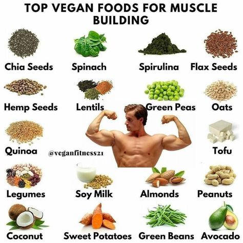 TOP VEGAN FOODS FOR MUSCLE BUILDING CHART Nutrition Day, Sweet Potato Green Beans, Nutritional Tips, Vegan Muscle, Healthy Vegan Recipes, Body Builders, Muscle Building Diet, Vegan Bodybuilding, Bodybuilding Diet