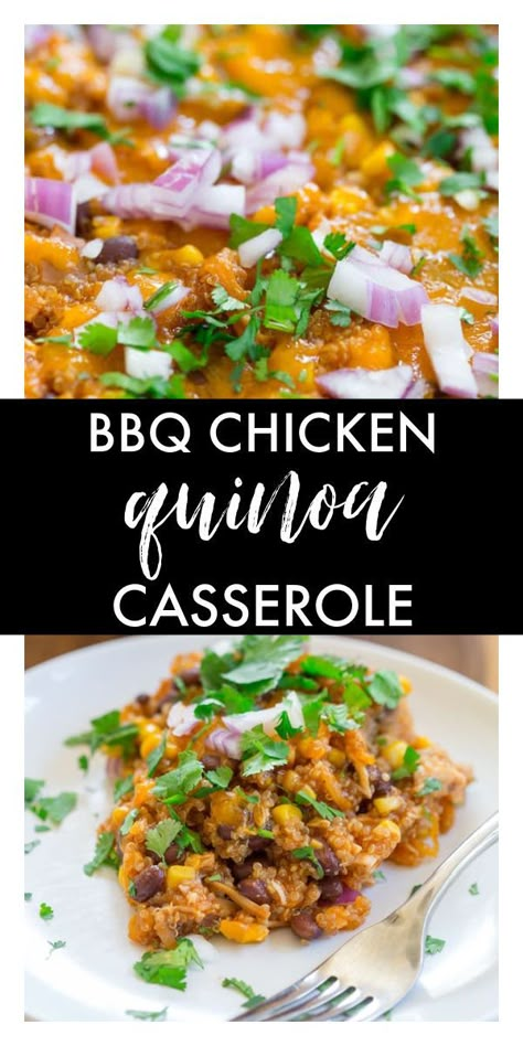 Turkey Healthy Recipes, Chicken Quinoa Casserole, Chicken Quinoa Recipes, Family Lunch Recipes, Quinoa Casserole Recipes, Quinoa Recipes Dinner, Barbecue Chicken Pizza, Easy Meals For Families, Barbecue Chicken Recipe