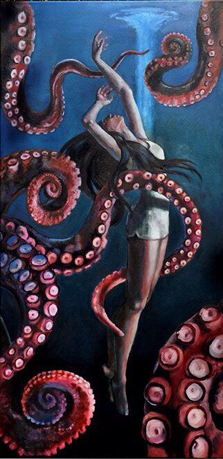 Octopus Art Drawing, Octopus Tentacles Art, Kraken Art, Octopus Drawing, Octopus Illustration, Octopus Painting, Surealism Art, Steampunk Octopus, Surreal Artwork