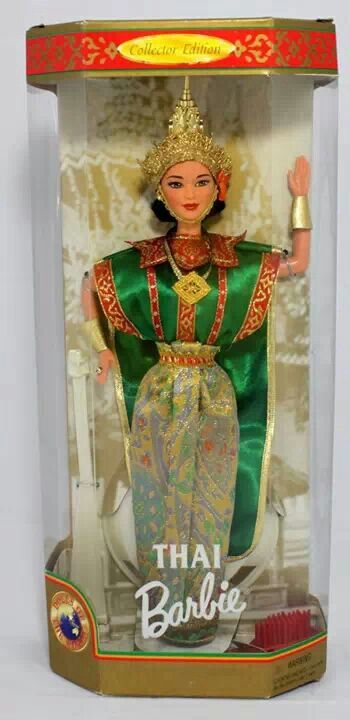 1998 Thai Barbie Collector Barbies, Barbie Dolls Of The World, Jewelry Headpiece, Thailand Traditional, Porcelain Dolls For Sale, Porcelain Dolls Value, Dolls Of The World, Barbie Collector Dolls, Barbie Costume