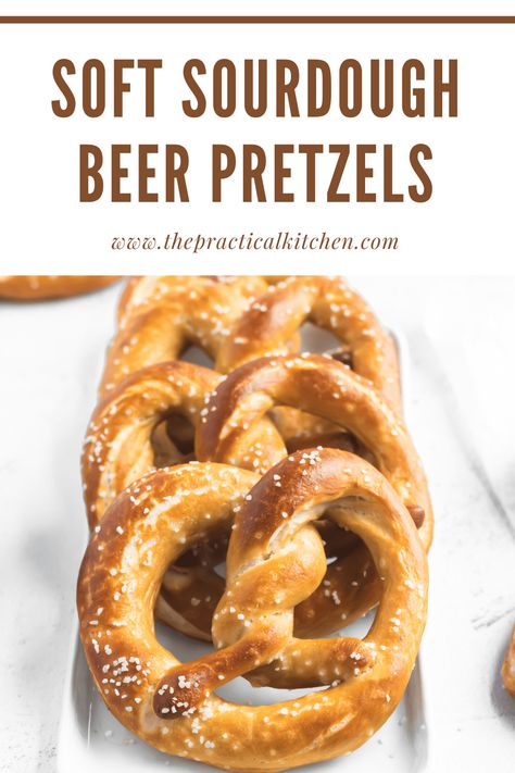 These dark brown, salty, and slightly bitter sourdough beer pretzels get their tangy flavor from a combination of dark beer and sourdough starter. I like them best in a classic pretzel shape but I've tested this dough with so many shapes and you really can't go wrong. I've included notes in the post for how to make different shapes and different boiling and baking times too so you can really get creative and make whatever shape of sourdough beer pretzels you like best. Beer Pretzels, Harvest Bread, Recipe Using Sourdough Starter, Pretzel Dough, Pretzel Shape, Baking Soda Bath, Bread Sourdough, Sourdough Starter Discard Recipe, Starter Recipes