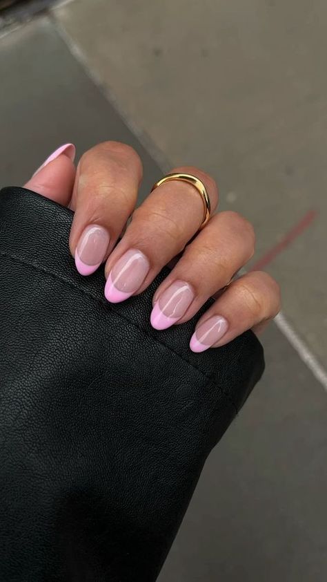 Colourful Nails, Valentine Nails, Pink Tip Nails, Colorful Nails, February Nails, Summery Nails, Casual Nails, Nagel Inspo, Cute Gel Nails