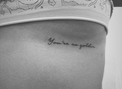 #harry #golden #fineline #styles Harry Styles Golden Tattoo Ideas, Your So Golden Tattoo, Harry Styles Tattoos Golden, You’re So Golden Tattoo, Harry Styles Quote Tattoo, Golden Tattoo Word, Golden Tattoo Harry Styles, Stay Golden Tattoo, Tatoos Harry Styles Inspired