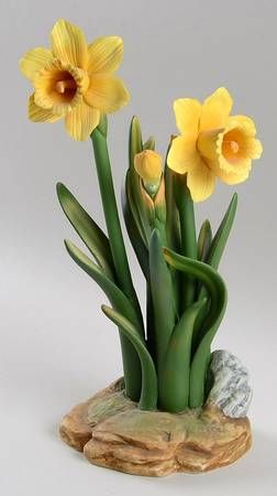 Sadek Sadek Flower Figurines Daffodils - Boxed Flower Sculptures Clay, Phoenix Pictures, Wallpaper Engine Wallpapers, Clay Daffodil, Polymer Clay Daffodils, Engine Wallpaper, Vase Of Daffodils, Flowers Daffodils, Pictures Of Nature