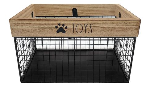 Dog Toy Box Ideas, Dog Toy Bin, Puppy Products, Puppy Essentials, Storage Toys, Dog Toy Box, Puppy Leash, Dog Toy Basket, Toy Bin