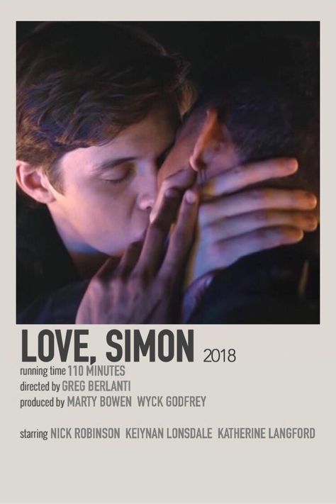 poster about the movie "love, simon" pls send me a pic or something if you used the poster on your wall 🥺 Love Simon Movie, Movie Character Posters, Queer Cinema, Iconic Movie Posters, Movie To Watch List, New Movies To Watch, Love Simon, Tv Series To Watch, Actors Funny