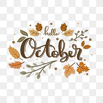 October Font, Month Lettering, October Lettering, Maple Leaf Drawing, Hello Font, Autumn Vector, Autumn Leaves Background, Watercolor Autumn Leaves, Photo Album Journal