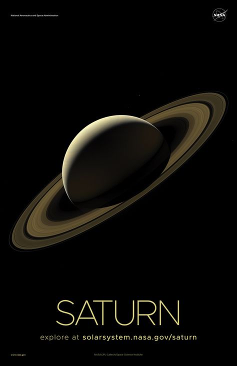 Saturn Poster, Space Saturn, Planet Pictures, Nasa Solar System, Cassini Spacecraft, Solar System Poster, Planets And Moons, Solar System Planets, Nasa Jpl