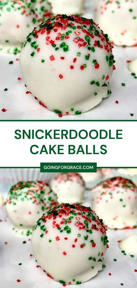 Bake Decorating, Christmas Cake Balls, Truffle Recipe Christmas, No Bake Truffles, Snickerdoodle Cake, Cake Ball Recipes, Christmas Truffles, Winter Baking, Snickerdoodle Cookie