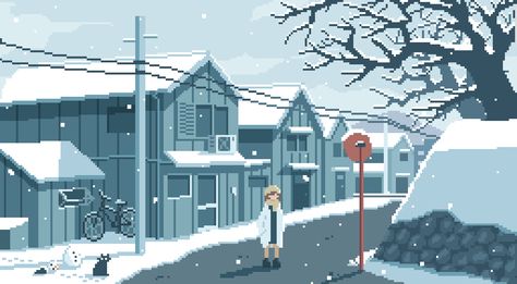 Image tagged with pixel art, pixelart, ドット絵 – @mejwh on Tumblr Gif Pixel, Pixel Gif, Pixel Art Landscape, Gif Background, Pixel Art Background, Building Icon, Pixel Animation, 8bit Art, Cool Pixel Art