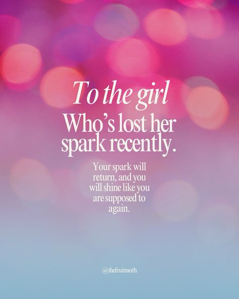 Things seem hard because they are. I know I can’t be the only one that feels as though she’s lost her spark, but I’m looking forward to finding it again. Just know that if you feel like this too, you’re not alone ✨ Lost My Spark, Sparkle Quotes, Losing Her, The Girl Who, Looking Forward, Losing Me, I Got This, Like You, Feel Like