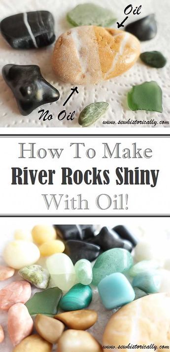 Quartz Crystal Crafts Diy, River Rock Projects Diy, Landscaping Beach House, How To Make River Rocks Shiny, Cleaning River Rocks, Stone Polishing Diy, Rock Bowls Projects, Pebble Display Ideas, What To Do With Rocks From The Beach