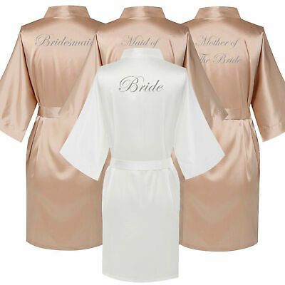 Wedding Kimono, Mother Gown, Mothers Gowns, Dresses Champagne, Bridesmaid Satin, Wedding Robes, Satin Robes, Bridesmaid Ideas, Bride Gown