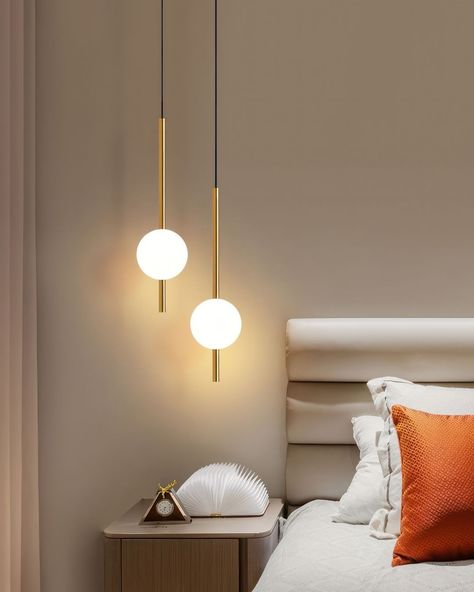 Angelo’s Lighting | Each piece is designed to be mixed and matched, allowing for endless possibilities in creating a unique lighting display. ✨ With its modern… | Instagram Natural Light Lamp, Bedside Pendant Lights, Retro Restaurant, Pendant Lamp Living Room, Nordic Retro, Glass Ball Pendant Lighting, Modern Hanging Lamp, Ball Pendant Lighting, Tv In Bedroom