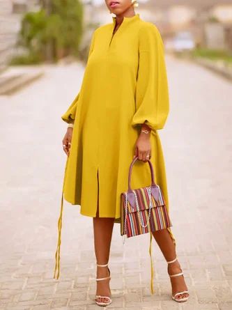 Fashion Elegant Style bestsellers Online Shopping | stylewe Casual Chique Stijl, Loose Midi Dress, Look Casual Chic, Style Casual Chic, Lantern Sleeve Dress, Dress Sleeve Styles, Midi Dress With Sleeves, Mid Dresses, Lantern Sleeves