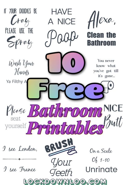 Bathroom Posters Printable Free, Funny Bathroom Signs Printable Free, Bathroom Posters Printable, Bathroom Signs Printable Free Prints, Free Printable Bathroom Signs, Free Printable Bathroom Wall Art, Free Bathroom Printables, Funny Bathroom Signs Printable, Bathroom Rules Printable