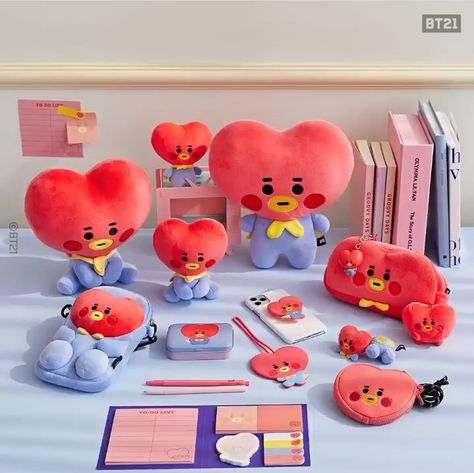 Kawaii Wishlist, Tata Bt21, Bts Makeup, Army Accessories, V Chibi, Army Room Decor, Army Room, Bts Merch, Rose Pastel