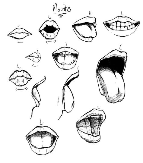 Other resources Oh my god, this was harder than I thought, and doing it in one sitting was probably not a good idea Anyway, I felt like practicing some facial expressions, because I suck at them. I... Open Mouth Drawing, Mouth Shapes, Anime Mouths, رسم كاريكاتير, Mouth Drawing, 얼굴 그리기, Drawing Faces, Lips Drawing, Digital Paintings