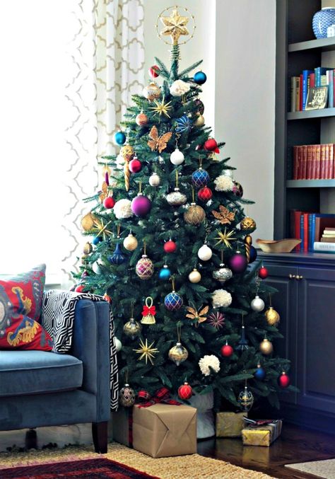 A dazzling, jewel toned Christmas Tree @fifthhouse Jewel Toned Christmas, Christmas Tree Inspiration, Christmas Feeling, Special One, Whimsical Christmas, Colorful Christmas Tree, Christmas Tree Themes, Merry Little Christmas, Holiday Decorating