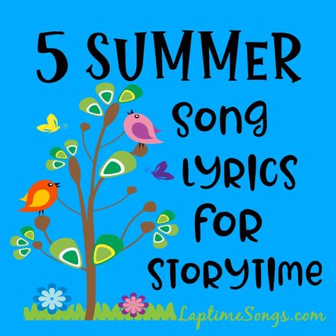 Summer Song Lyrics, Vacation Song, Coming Song, Storytime Themes, Toddler Storytime, Movement Songs, Summer Nursery, Kindergarten Songs, Songs For Toddlers