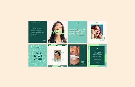 Wally :: Behance Dental Campaign, Dentist Social Media, Dentist Branding, Dental Branding, Dental Social Media, Dental Design, Pharmacy Design, Bright Smile, Skincare Video