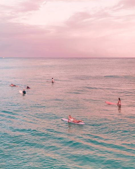 People on Beach during Sunset · Free Stock Photo Pink Beach Aesthetic, Surfer Girl Aesthetic, Surf Aesthetic, Sunset Surf, Pastel Beach, Pastel Sky, Pink Cloud, Pink Iphone Cases, Pink Beach