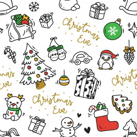 Xmas Doodles, Doodles Christmas, Joululahjat Diy, White Business Card Design, Christmas Doodle, Yellow Business Card, Draw Logo, Xmas Sticker, Doodle Background