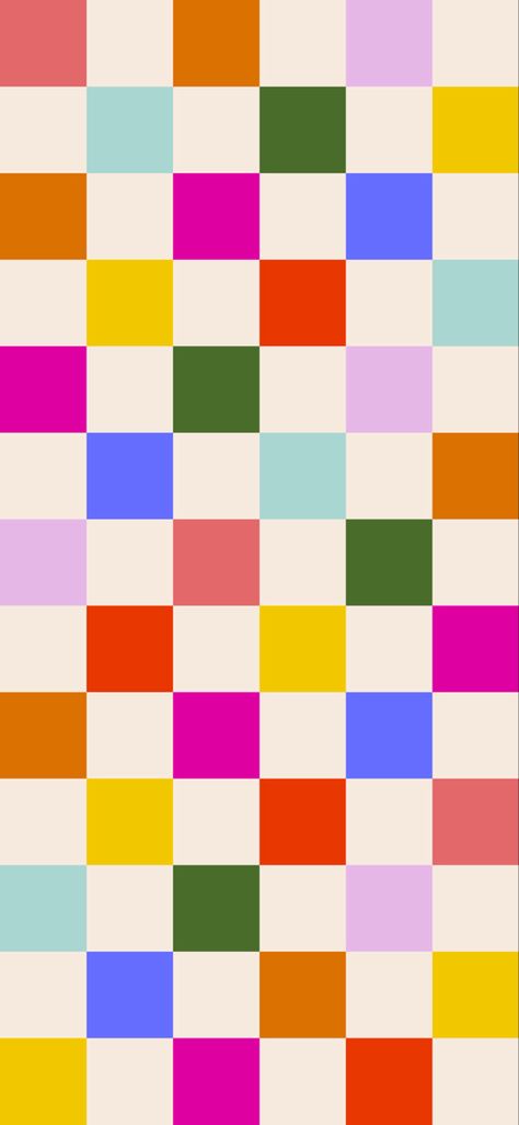 Patterned Phone Wallpaper, Colourful Checkered Pattern, Colorful Phone Backgrounds, Bright Phone Backgrounds, Eclectic Phone Wallpaper, Funky Checkered Pattern, Colorful Checkered Wallpaper, Trendy Patterns Background, Checkered Wallpaper Aesthetic