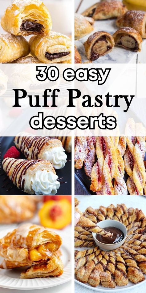 Sweet Puff Pastry Recipes Pecan Puff Pastry, Puff Pastry Dessert Recipes, Pastry Dessert Recipes, Sweet Puff Pastry Recipes, Easy Puff Pastry Desserts, Puff Pastry Recipes Appetizers, Puff Pastry Dessert, Sweet Puff Pastry, Puff Pastry Recipes Dessert