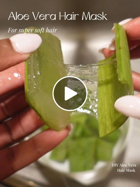 Lemon8 · DIY Aloe Vera Hair Mask · @Naturosei Aloe Vera Hair, Aloe For Hair, Aloe Vera Hair Mask, Shower Hair, Shine Hair, Aloe Vera For Hair, Braided Bangs, Hair Masks, Low Maintenance Hair