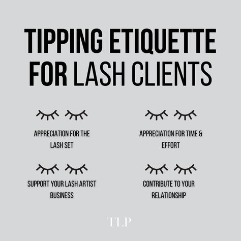 Here is some advice on how to offer tips. Start offering buttons with options of 18%, 20%, and 25%. When someone does tip you, make sure you show appreciation! Say thank you so much, smile, and let them know you really appreciate it! Making sure you remember details about your clients shows that you really care! That will convince your clients to tip as well because you did not forget about them. #Lashextensions #lashartist #lashtech #educationallashpost Tipping Etiquette, Lash Tips, Lash Business, Client Appreciation, Show Appreciation, For Lash, Lash Artist, Lash Lift, When Someone