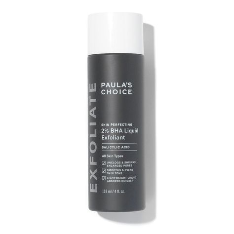 Bha Liquid Exfoliant, Liquid Exfoliant, Paula's Choice Skincare, Chemical Exfoliation, Paula's Choice, Paulas Choice, Facial Exfoliator, Clear Complexion, Enlarged Pores