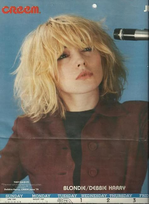 Debbie Harry poster from Creem magazine, June 1979. Creem Magazine, Debby Harry, Deborah Harry Blondie, Debbie Harry Blondie, Deborah Harry, Blondie Debbie Harry, Debbie Harry, New Wave, Rock N