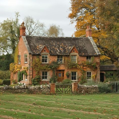 English Cottage in the Countryside with Thatched Roof | Premium AI-generated image English Tudor Cottage Exterior, Cottage In England English Countryside, Charming English Cottage, Cottage In England, Old English Buildings, British Cottage Exterior, English Style House Exterior, English Houses Country, Quaint English Villages