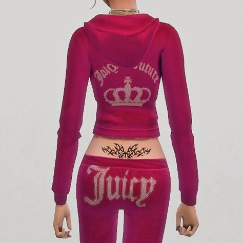 Y2k Juicy Couture top/bottom (mesh included) UPDATED Mc Bling Sims 4 Cc, Sims 4 Cc Mcbling Furniture, Sims 4 Yk2 Cc, Ts4 2000s Cc, Sims 4 Early 2000s Cc, Sims 4 Bimbocore Cc, The Sims 4 Cc Build Mode, Sims 4 Cc Juicy Couture, Sims 4 Juicy Couture Cc