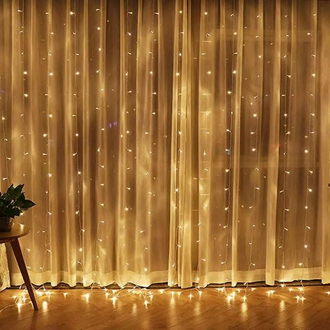 Led Window, Christmas Led String Lights, Led Curtain Lights, Led Curtain, Curtain String Lights, Curtain Backdrops, Light Backdrop, Christmas Decorations Garland, Blue Lights