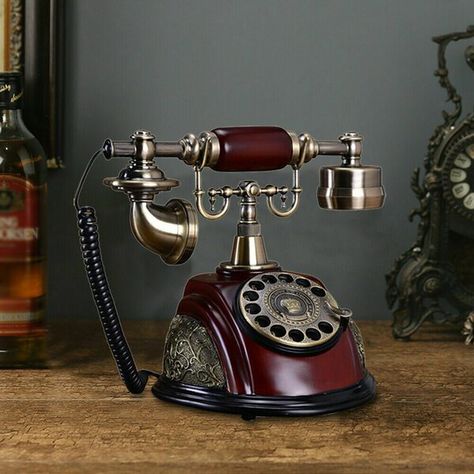 Rotary Dial Phone, Dial Phone, Antique Phone, Antique Telephone, Rotary Phone, Vintage Telephone, Desk Phone, Vintage Electronics, Office Room