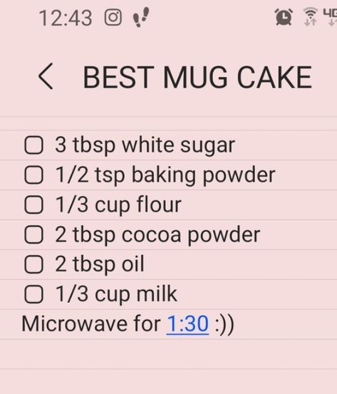 Cinnamon Mug Cake Recipe, Best Mug Cake, Mug Cookie Recipes, Mug Dessert Recipes, Microwave Mug Recipes, Mug Cake Recipe, Chocolate Mug Cake, Mug Cake Microwave, Homemade Cookbook