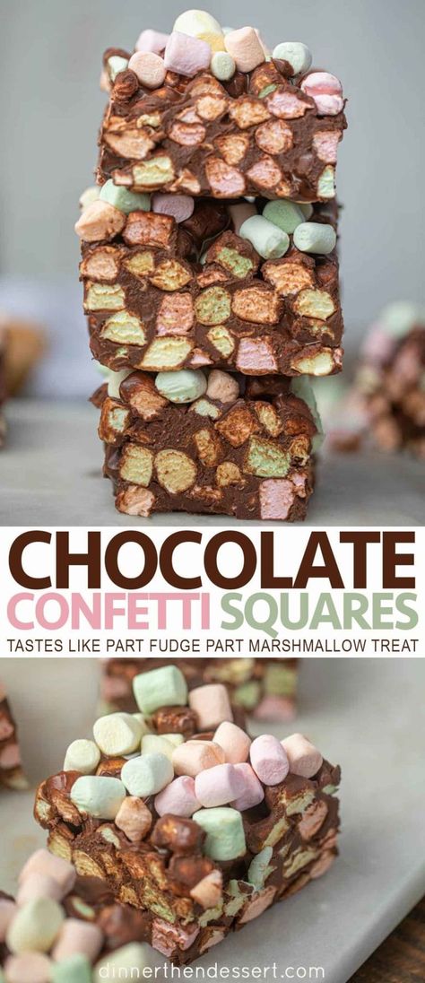 Chocolate Marshmallow Squares, Chocolate Chips And Peanut Butter, Confetti Squares, Peanut Butter Marshmallow Squares, Melted Chocolate Chips, Chocolate Walnut Fudge, Peanut Butter Squares, Marshmallow Bars, Fudge Chocolate