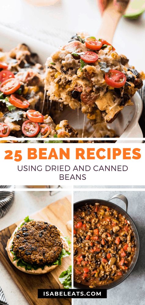 Beans Recipe Healthy, Canned Beans Recipe, Easy Bean Recipes, Dry Beans Recipe, Easy Black Bean Soup, Recipes With Kidney Beans, Meatless Meals Healthy, Isabel Eats, Pumpkin Chili Recipe