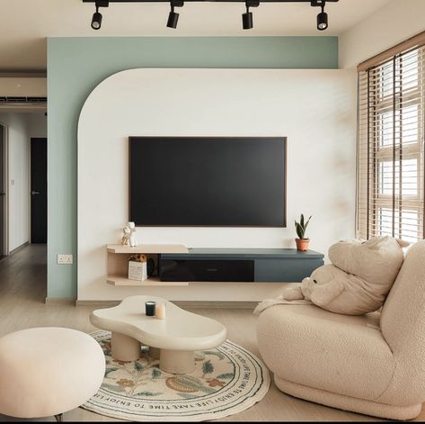 Arched Tv Unit, Tv Room Ideas, Modern Tv Unit Designs, Space Tv, Minimal Living Room, Tv Unit Interior Design, Wall Tv Unit Design, Unit Design, Living Room Tv Unit