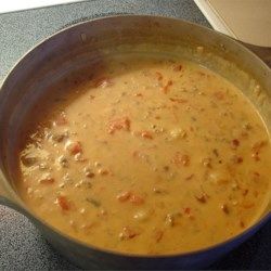 Santa Fe Soup - Allrecipes.com Santa Fe Stew, Santa Fe Soup, Buffalo Chicken Soup, Jalapeno Popper Chicken, Supper Ideas, Winter Soups, Roasted Corn, Crock Pot Soup, Cheese Soup